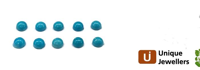 Natural Arizona Turquoise Smooth Round Cabochon