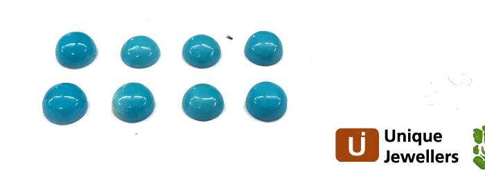 Natural Arizona Turquoise Smooth Round Cabochon