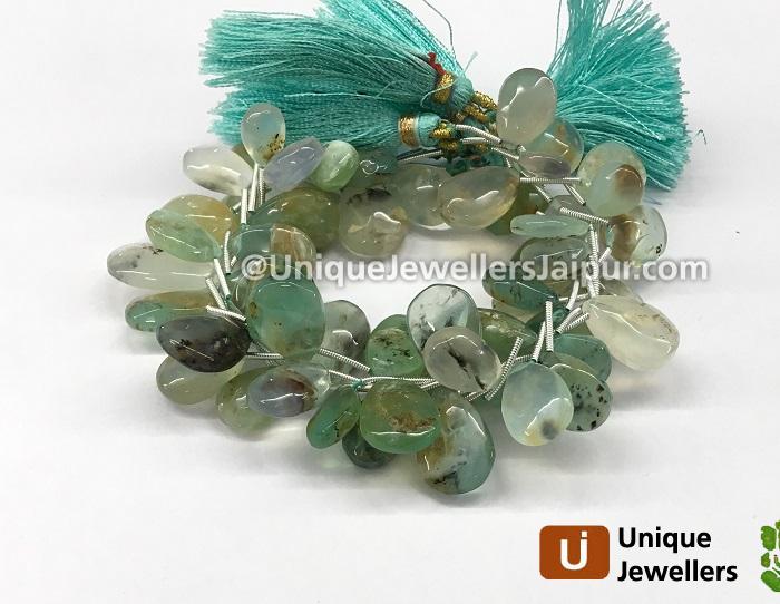 Natural Peruvian Opal Smooth Pear Beads