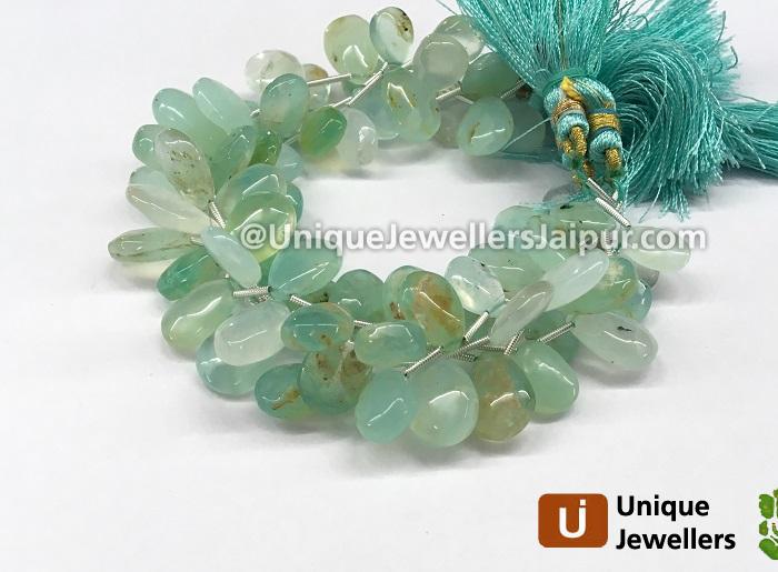 Natural Peruvian Opal Smooth Pear Beads