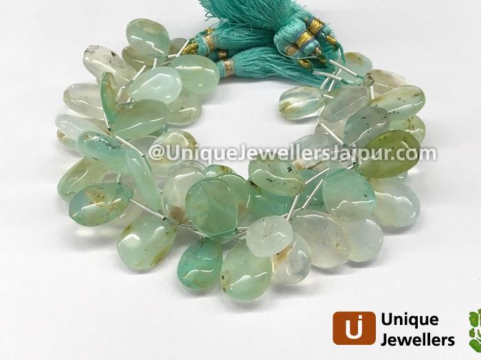 Natural Peruvian Opal Smooth Pear Beads