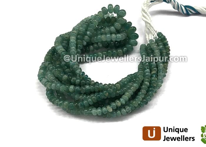 Light Paraiba Grandidierite Smooth Roundelle Beads