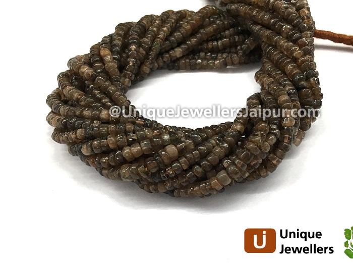 Brown Andalusite Smooth Tyre Beads