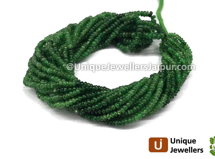 Tsavorite Shaded Smooth Roundelle Beads