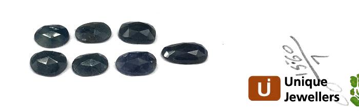 Blue Sapphire Rose Cut Slices