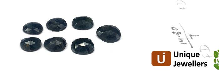 Blue Sapphire Rose Cut Slices