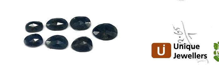 Blue Sapphire Rose Cut Slices