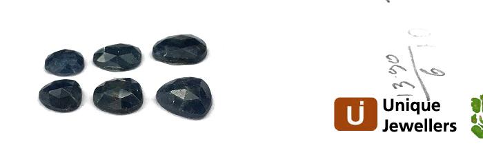 Blue Sapphire Rose Cut Slices