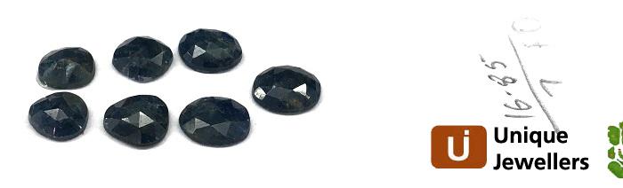 Blue Sapphire Rose Cut Slices