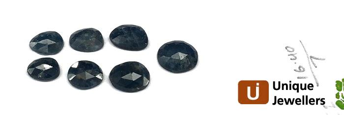 Blue Sapphire Rose Cut Slices