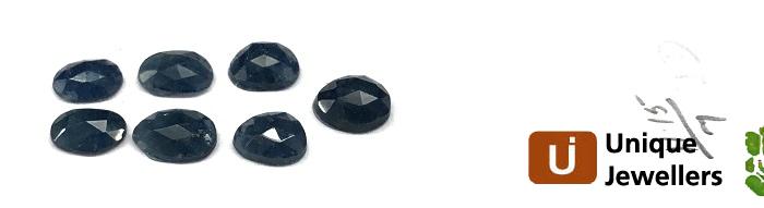 Blue Sapphire Rose Cut Slices