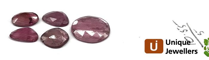 Rubellite Rose Cut Slices