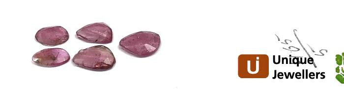 Rubellite Rose Cut Slices