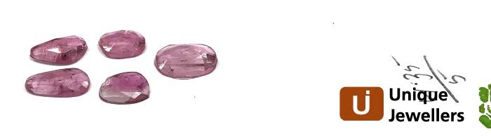 Rubellite Rose Cut Slices