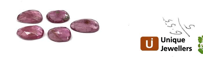 Rubellite Rose Cut Slices