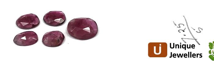 Rubellite Rose Cut Slices