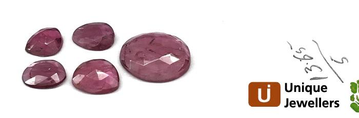 Rubellite Rose Cut Slices