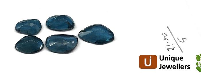 London Blue Topaz Rose Cut Slices