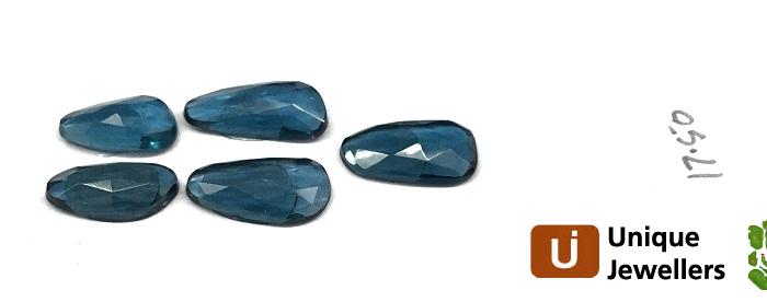 London Blue Topaz Rose Cut Slices