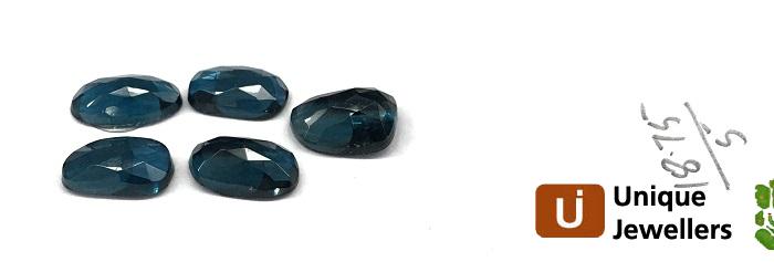 London Blue Topaz Rose Cut Slices