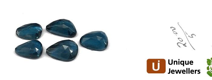 London Blue Topaz Rose Cut Slices