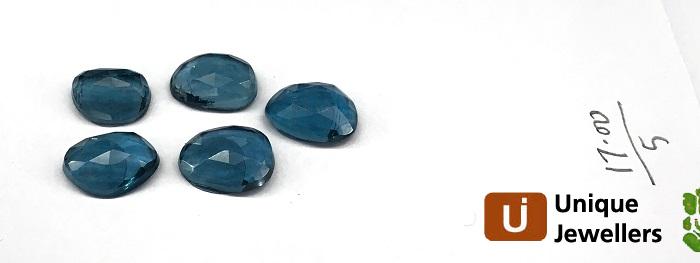 London Blue Topaz Rose Cut Slices