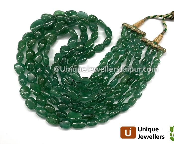 Emerald Far Smooth Nugget Beads