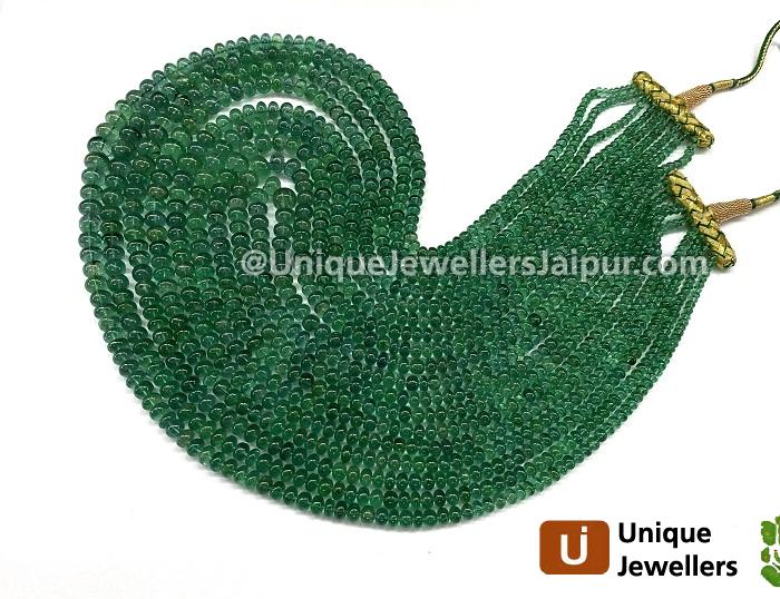 Emerald Smooth Roundelle Beads