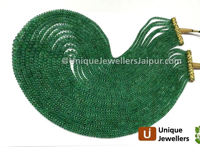 Emerald Smooth Roundelle Beads