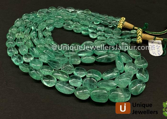 Emerald Far Smooth Nugget Beads