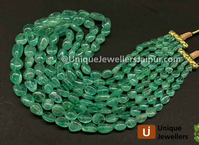 Emerald Far Smooth Nugget Beads