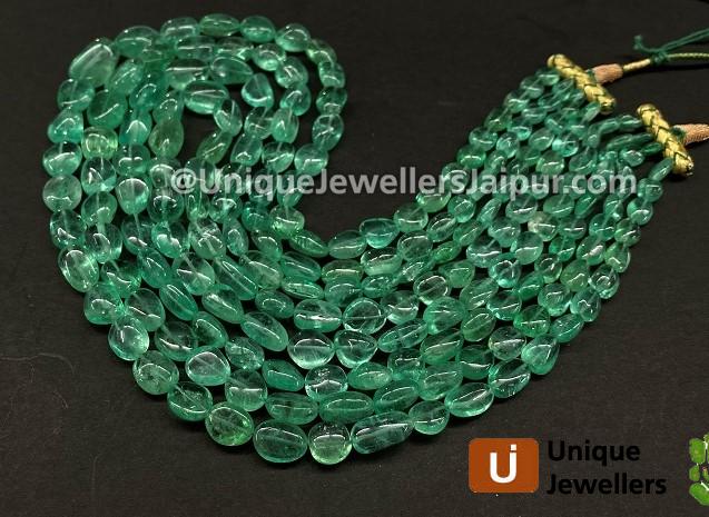 Emerald Far Smooth Nugget Beads