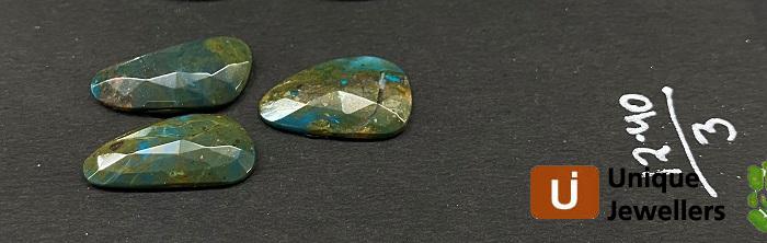 Andean Blue Opal Rose Cut Slices