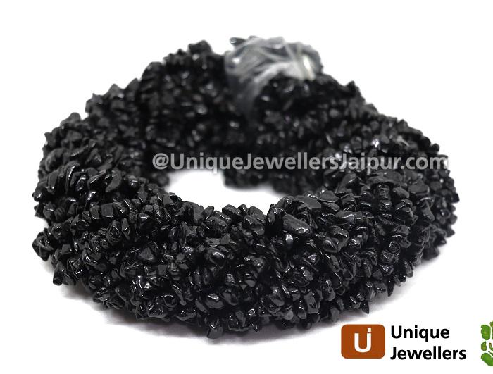 Black Tourmaline Uncut Chips Beads