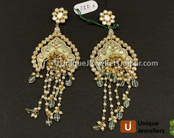 18K Kunda Meena Jewellery Setted With Diamond & Colour Stones