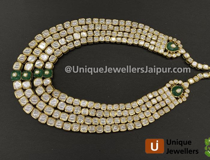 18K Kunda Meena Jewellery Setted With Diamond & Colour Stones