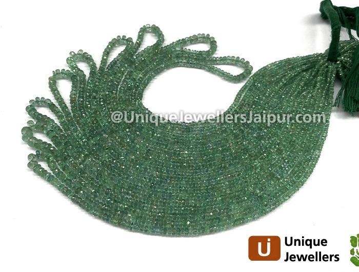 Emerald Faceted Roundelle Beads