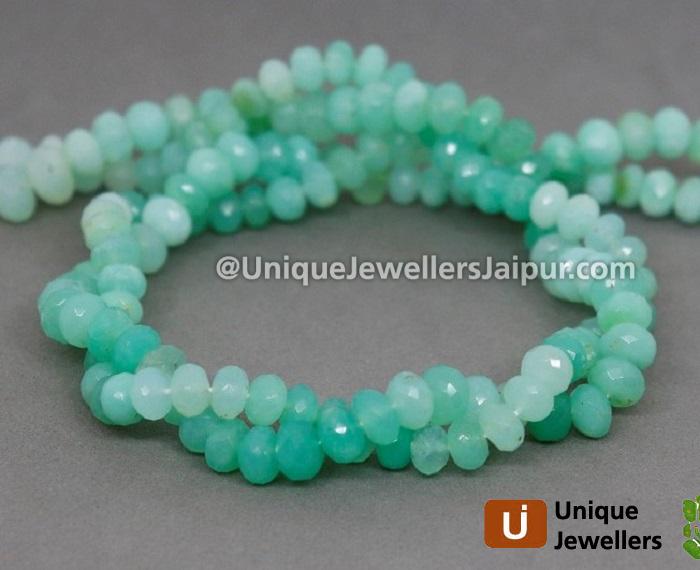 Green Opal Faceted Roundelle Beads