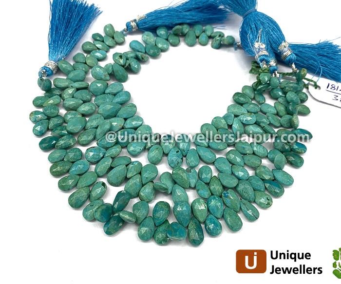 Chrysocolla Faceted Pear Beads