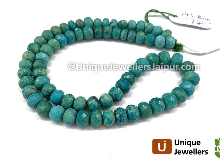 Blue Chrysocolla Far Faceted Roundelle Beads