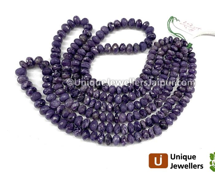 Charoite Far Faceted Roundelle Beads