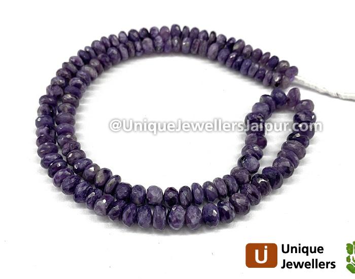 Charoite Faceted Roundelle Beads