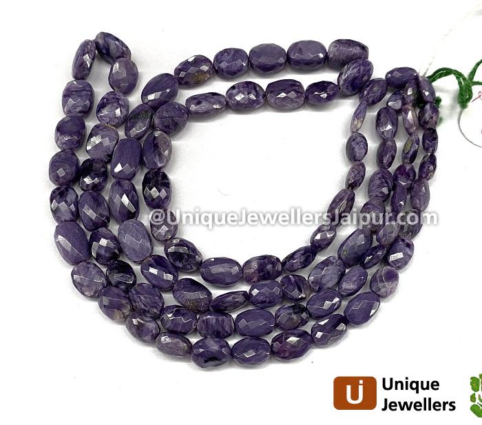 Charoite Faceted Oval Beads