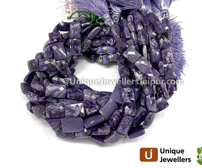 Charoite Faceted Chicklet Beads