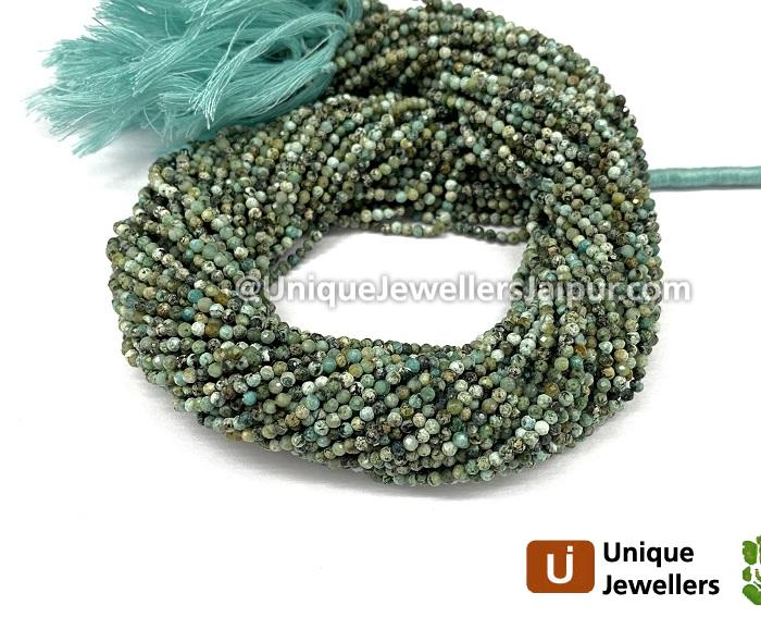 Turquoise Micro Cut Round Beads