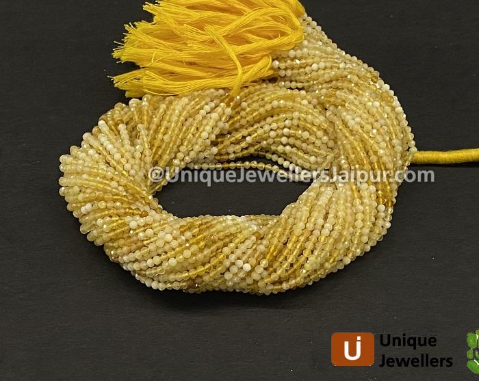 Yellow Opal Shaded Micro Cut Round Beads