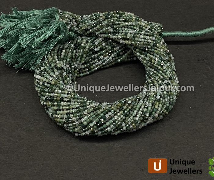 Green Rutail Micro Cut Round Beads