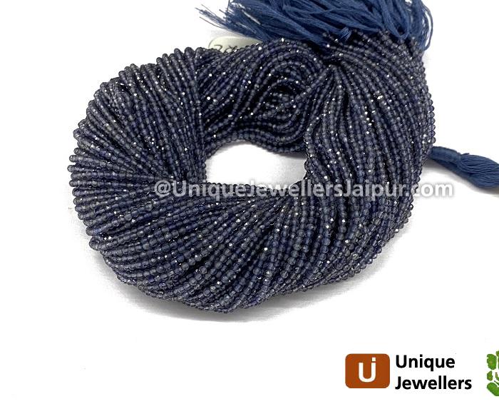 Iolite Micro Cut Round Beads