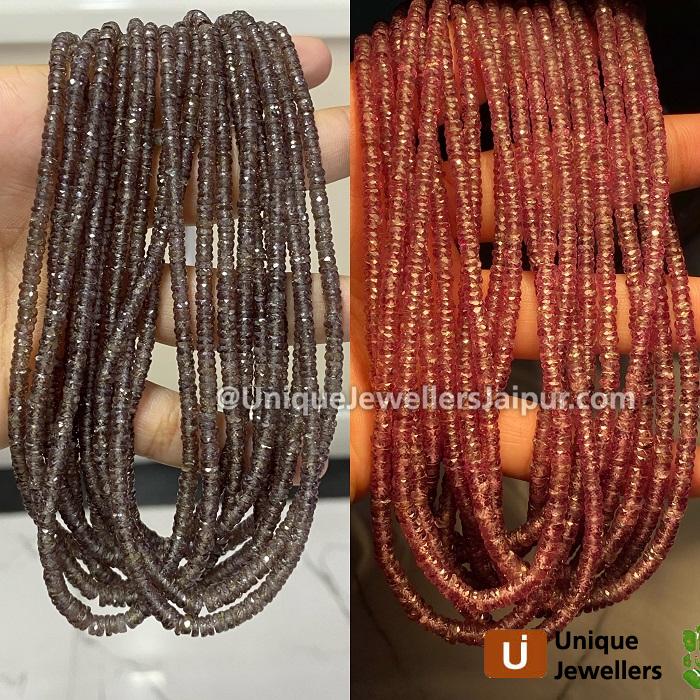 Colour Change Garnet Far Faceted Tyre Beads