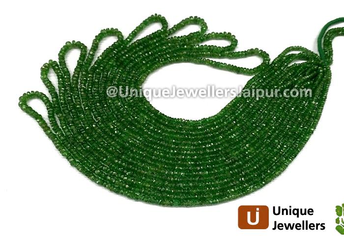 Tsavorite Faceted Roundelle Beads